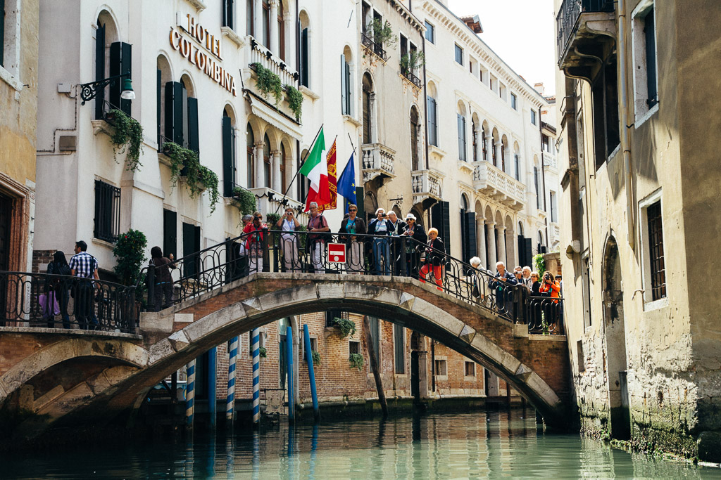 Tourists in Venice, Italy