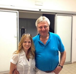 Winemaker in Moravia, Miroslav Volarik with Juliana Dever