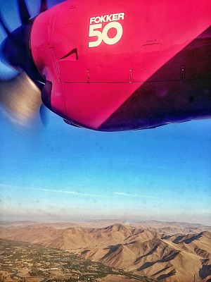 Flying across Mongolia