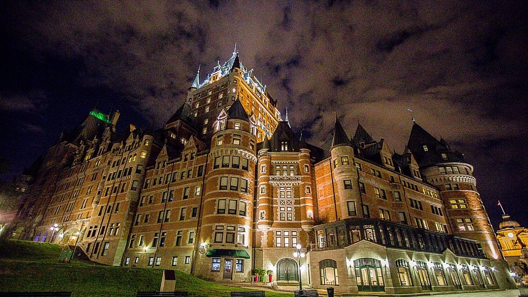 QC Chateau Frontenac at night best
