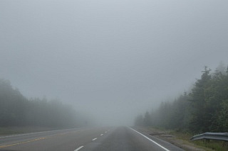 Thick fog in Nova Scotia