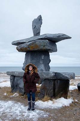 Juliana Dever arctic wear Inukshuk