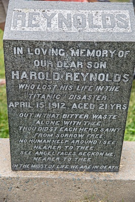 Titanic Halifax Fairview Titanic Cemetery Harold Reynolds