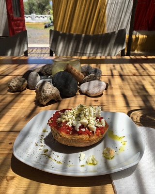 Bread Rusk salad - Greek Food