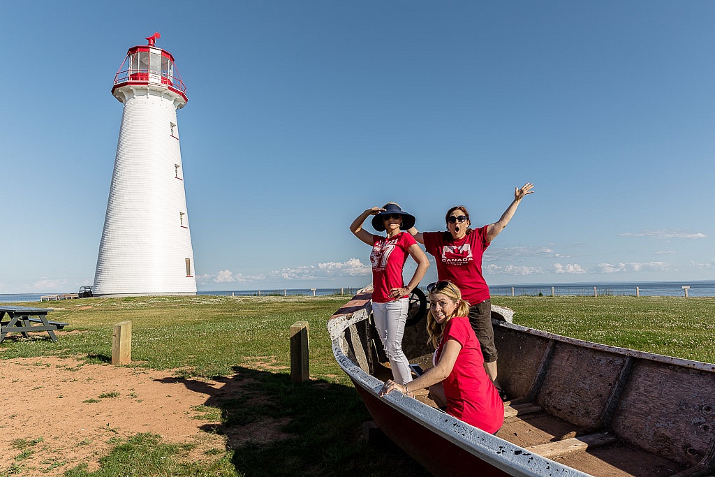 Prim Point lighthouse girls trip PEI