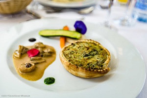 Burgundy GAdventures mushrooms and zucchini tart vegetarian options