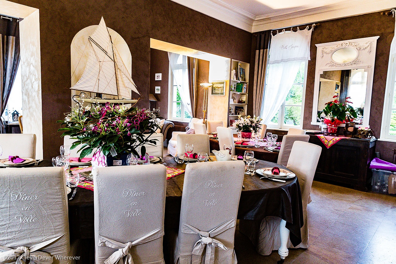 Dining room of french chateau