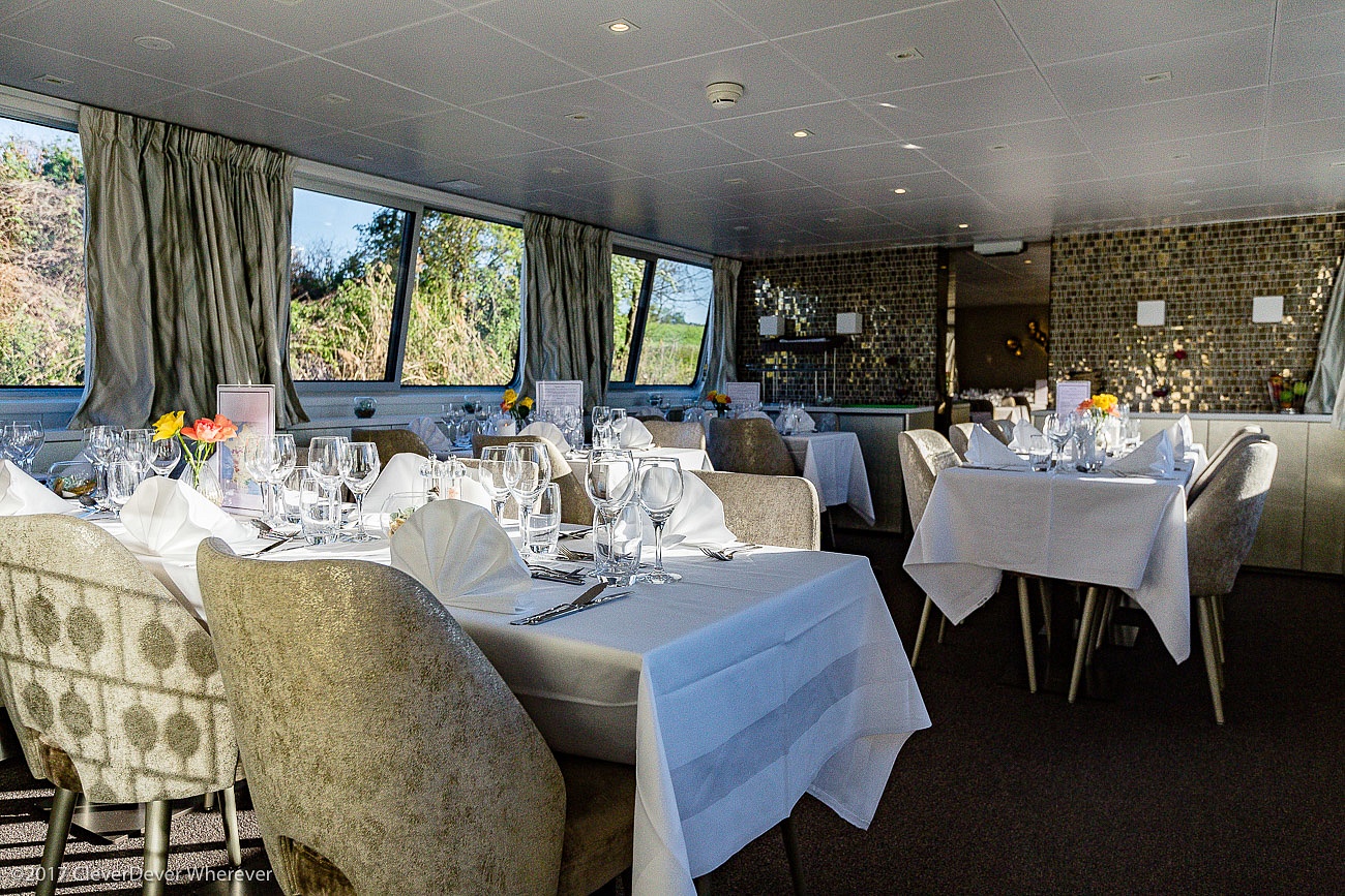 GAdventures river cruise dining room