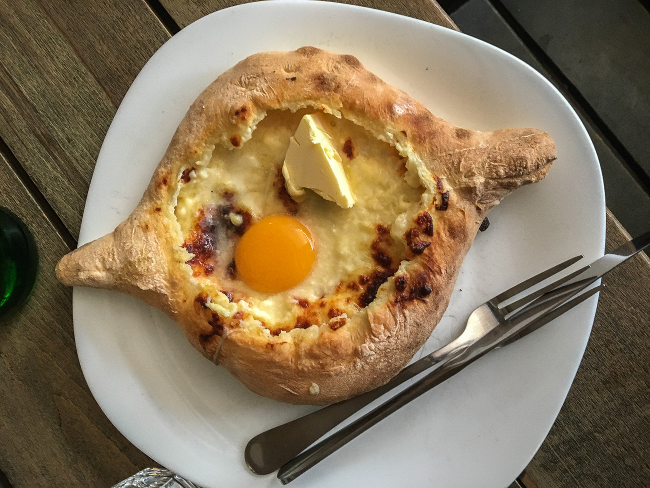 Georgian food Adjarian Khachapuri