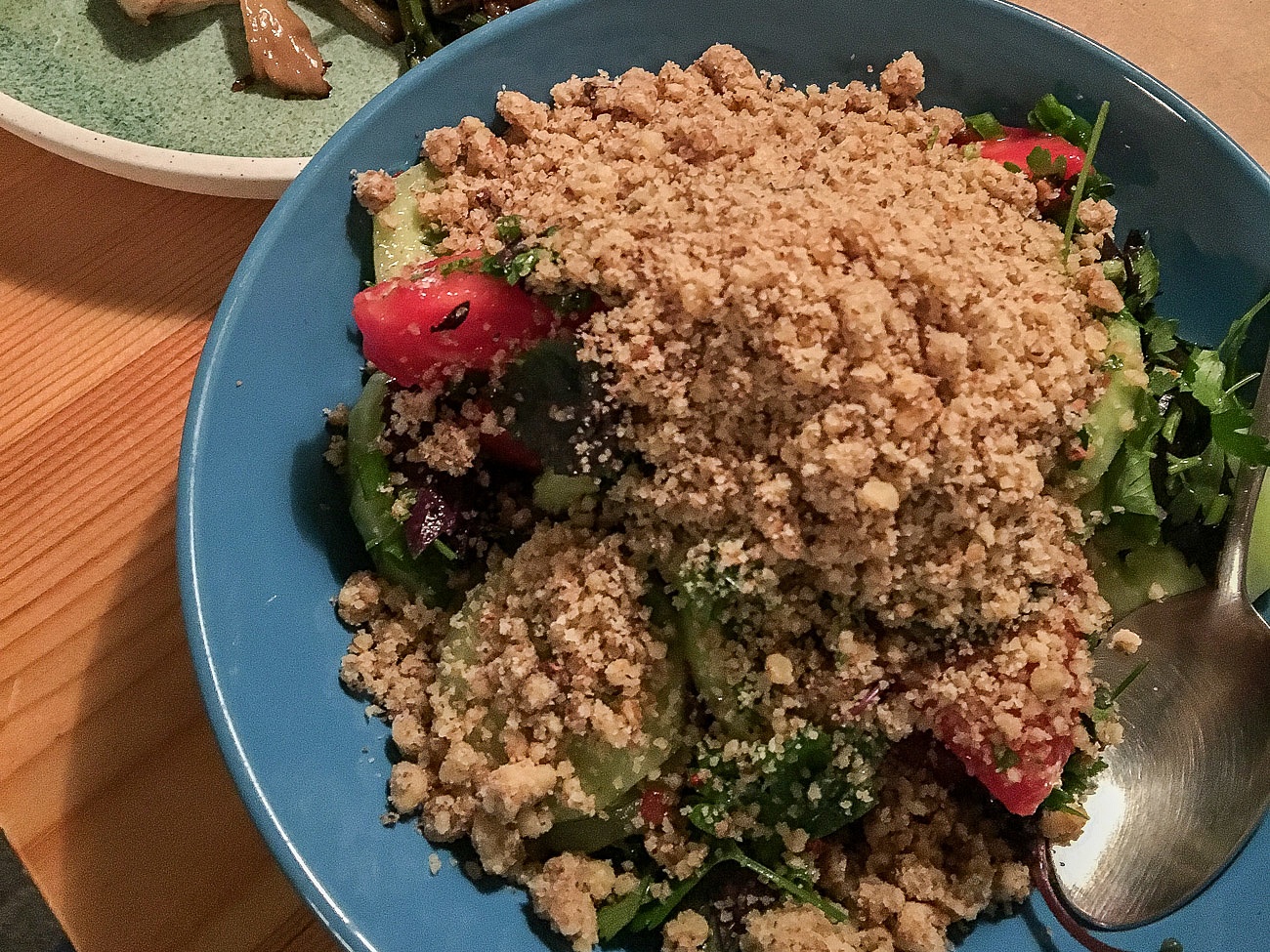 Georgian food salad with walnuts