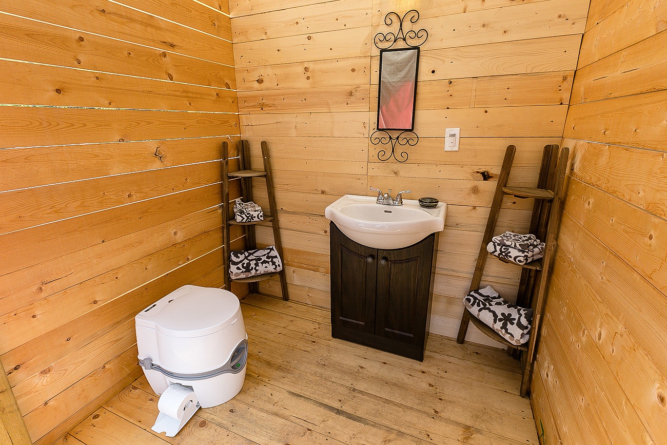 Medieval Times camping Canada bathroom