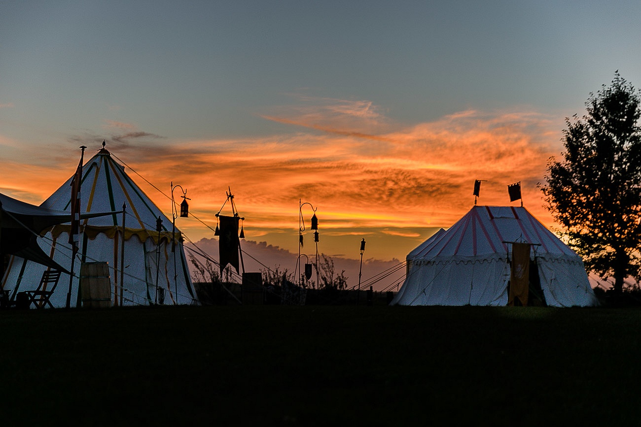 Medieval Times camping Canada sunset