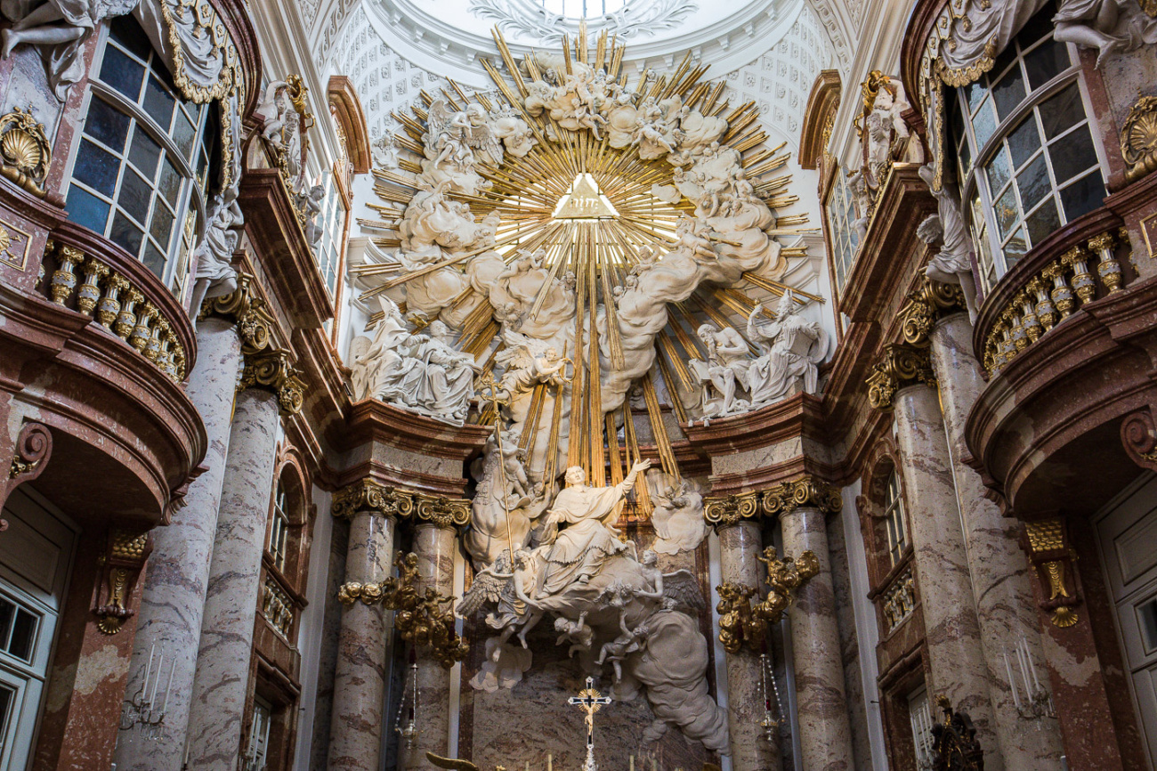 St. Charles Church Karlskirke interior Vienna Austria