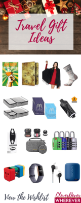Travel gift ideas to put on your holiday wishlist #travelgifts #travelgiftideas #giftsfortravelers #CleverDeverWherever #holidaywishlist