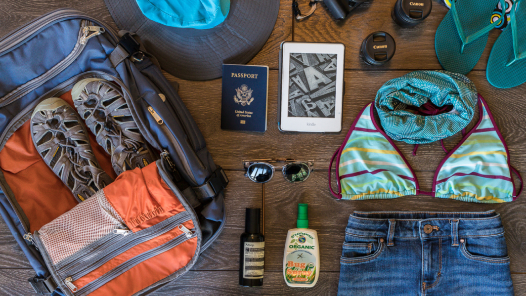 Cruise Packing List Central America flat lay