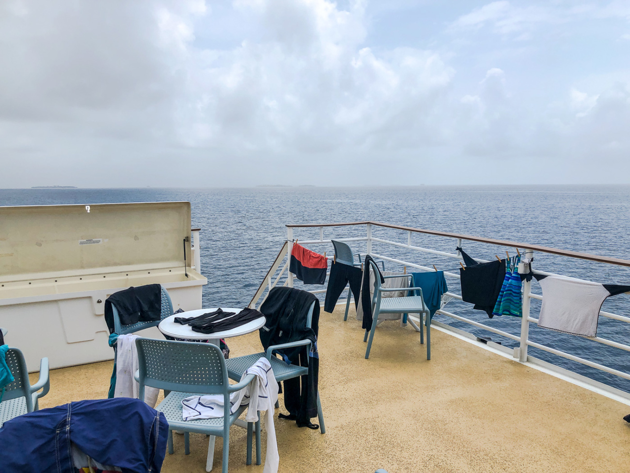 UnCruise laundry drying on an adventure cruise